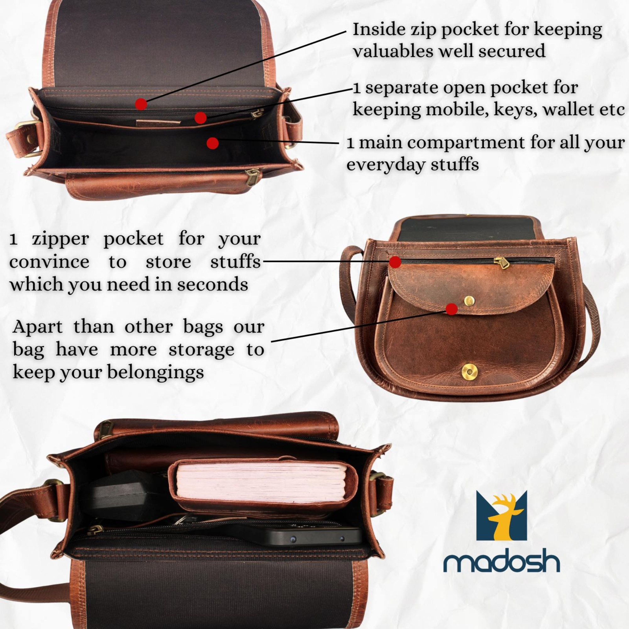  Women's Saddle Crossbody Handbag Genuine Leather Evening Shoulder Sling Bag